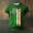 A_Green, variant on Mens St.Patrick's Day Themed Graphic T-Shirt Short Sleeve Crew Neck Casual Top with Distressed American Flag & Clover Print Blue L