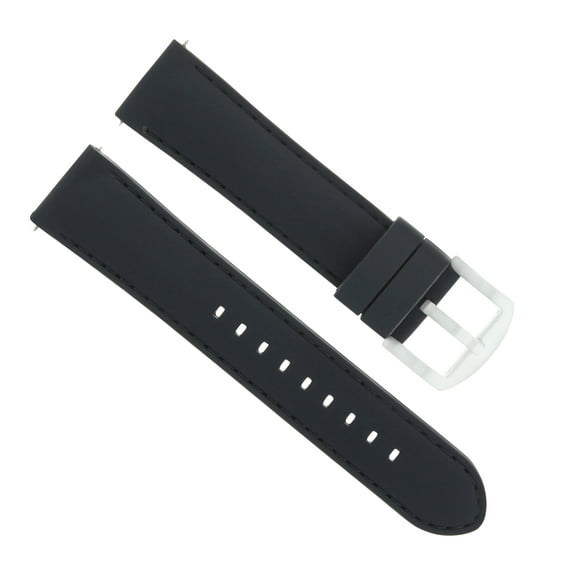 20MM RUBBER SILICONE DIVER WATCH BAND STRAP FOR LONGINES CONQUEST WATCH BLACK