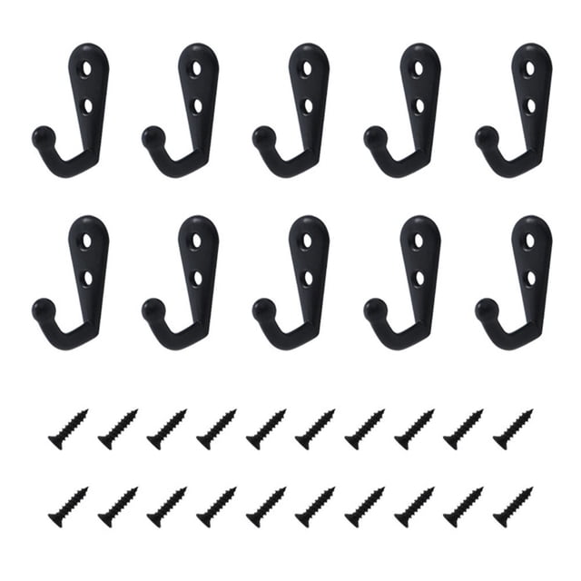 10x Vintage Coat Hooks Wall Mounted Cast Antique Hook Door Robe Clothes Hangings