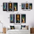 thumbnail image 4 of Designart "Rainbow Matrix Meditation Energetic Body" Meditation Framed Wall Art Set Of 3 - Multicolor Traditional Frame Canvas Set For Living Room Decor, 4 of 6