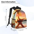 thumbnail image 4 of Gaeub Starfish Sunset Sea Beach School Backpack Waterproof Bookbag for Men Women College High School Bags, 4 of 8