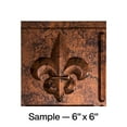 thumbnail image 1 of FASÄDE Fleur de Lis Decorative Vinyl Backsplash Panel in Moonstone Copper (6X6 Inch Sample), 1 of 5