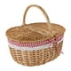thumbnail image 1 of Cesta de picnic de mimbre, cesta tejida de mimbre con tapa y asa, práctica cesta de mimbre Pequeño, 1 of 9