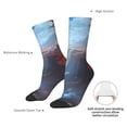thumbnail image 4 of Fuzoiu Red And Blue Fire Mountains Print Athletic Crew Socks for Men & Women,Casual Crew Socks,Above Ankle Crew Socks for Business, Casual, 4 of 6