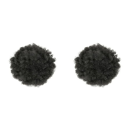 HOMEMAXS 2pcs African American Afro Short Curly Wrap Drawstring Puff Ponytail Bun Extension for Girls Women