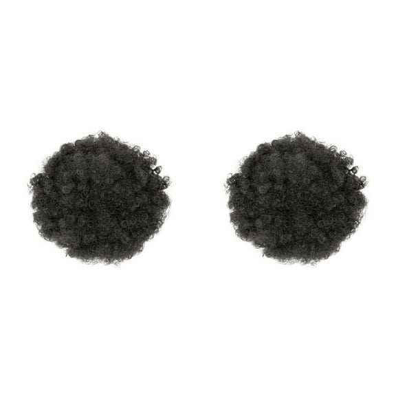 HOMEMAXS 2pcs African American Afro Short Curly Wrap Drawstring Puff Ponytail Bun Extension for Girls Women