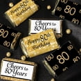 thumbnail image 2 of Mini envoltorios para barra de dulces para fiesta de 80 cumpleaños, negro y dorado, 45 pegatinas, 2 of 5