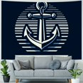 thumbnail image 4 of GOSMITH Suitable for Hanging Welcome Aboard Navy Blue Boat Anchor Decorative Nautical Sailing Farmhouse Decor Painting, 4 of 6