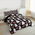 thumbnail image 3 of Manfei Black White Ghost Bedding Comforter Set, Gothic Happy Halloween Twin Comforter Sets, Cartoon Pumpkin Reversible Bedding Set, Lightweight Room Decor, 2-Piece, 3 of 8