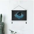 thumbnail image 6 of WOBOGO Dark Wolf Blue Wave Living Room Canvas Wall Art Bedroom Study Framed Canvas Print Artwork Home Office Decorations 24.5×16.7in, 6 of 6
