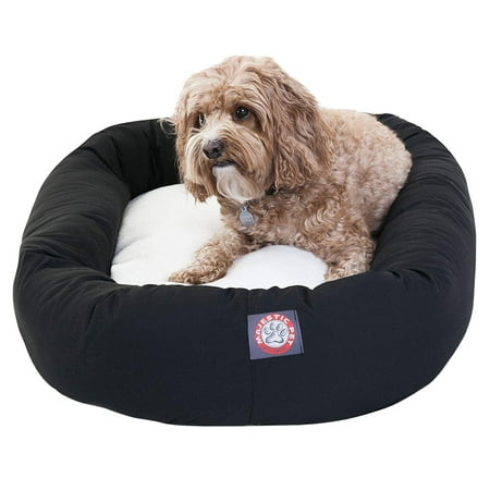 UPC: 0788995612308 | Majestic Pet | Poly/Cotton Sherpa Bagel Pet Bed For Dogs  Black  Medium
