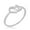 White Gold, variant on AVORA 10K Yellow Gold Double Heart Ring with Simulated Diamond CZ, Size 5  - Size 5