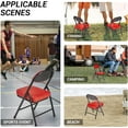 thumbnail image 2 of Mini Padded Folding Chairs, Garage Stool, Portable Camping Chair with Cushion, Lightweight Lawn Chair, for Outdoor Sports Events, Patio, Fishing, Hiking, Hunting, Picnic, Beach, Red, 2 of 14