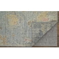thumbnail image 6 of Feizy Grafton Transitional Floral & Botanical, Blue/Gray/Yellow, 1'6" x 1'6" Swatch Stain Resistant Easy Care Kid Friendly Craftsman Design Carpet for Living Dining Bed Room, 6 of 8