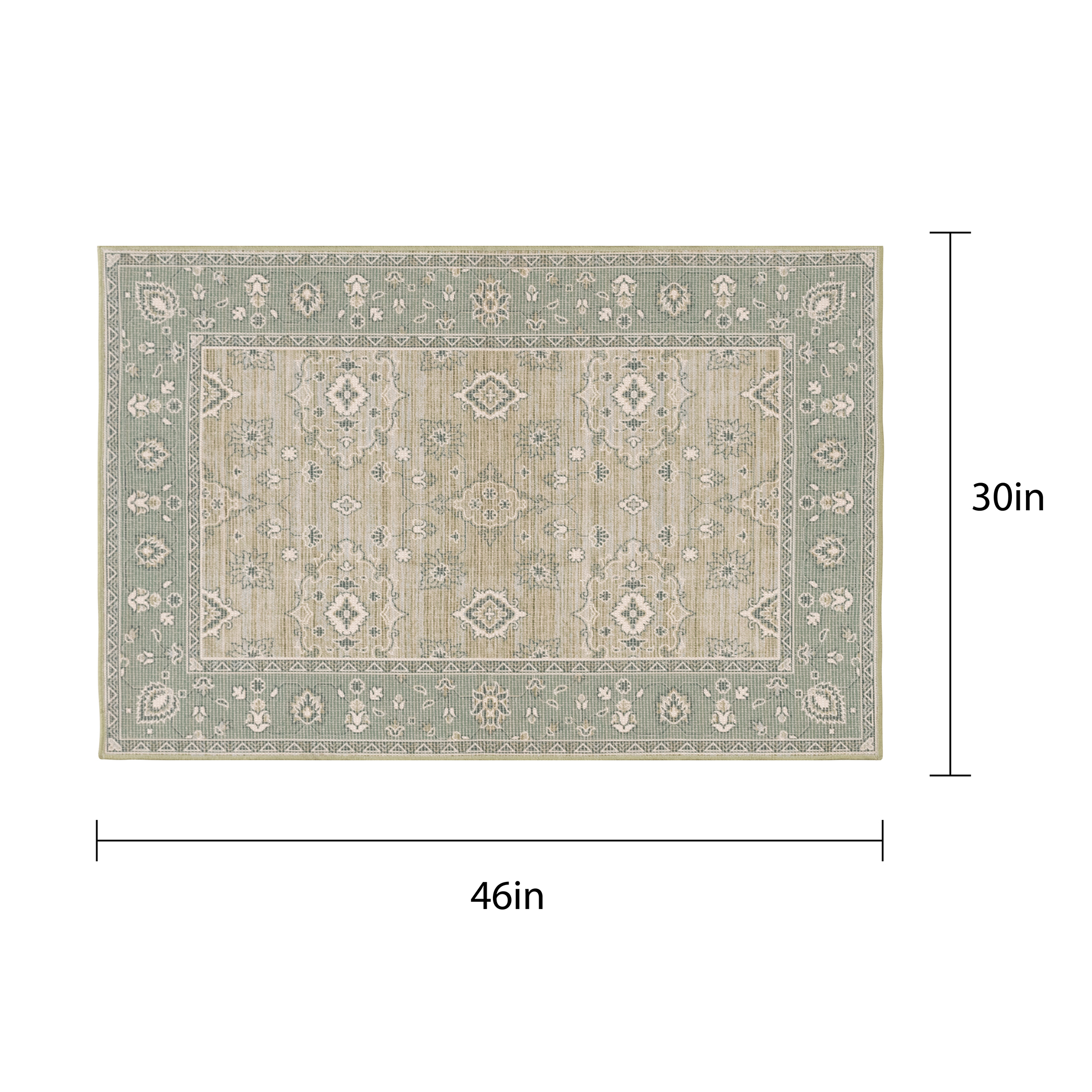 Better Homes & Gardens Green Lillian Dainty Persian Accent Rug, 30"x46"