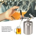 thumbnail image 4 of Beer Keg, 60PSI Gauge Beer Mini Keg System Stainless Steel Efficient  for Homebrew, 4 of 7