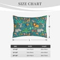 thumbnail image 6 of Naloa Jungle Animals Pillowcase, Throw Pillowcase, Wrinkle-Free, Stain-Resistant with Hidden Zipper for Bedroom Sofa - 14"x20", 6 of 9