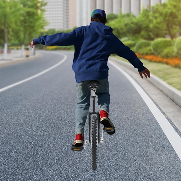 20In Outdoor Unicycle One Wheel Bike Adjustable Seat Exercise Bicycle with Anti-Skid Alloy Rim and Pedal for Outdoor Sports Fitness Exercise Unicycle