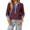 Wine #009, variant on Polo Shirts for Women Button Deep V Neck 3/4 Length Sleeve Summer Tops Patchwork Casual Comfy Loose Fit Cute T Shirts
