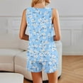 thumbnail image 4 of Alkepwun Womens Pajama Sets 2 Piece Soft Lounge Set Cute Floral Tank Top with Pj Shorts Cozy Sleepwear Sleeveless Pjs Casual Loungewear, 4 of 6