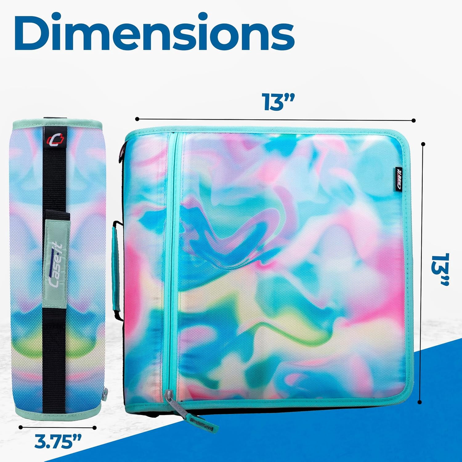 Case-it Nylon, Ribstop, Metal, Kraft Board Zipper Binder, 5 Color