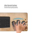 thumbnail image 5 of Hirioo Engraved Coffee On Kraft Paper for Mouse Pad ,Anti-Slip Base, Durable Stitched Edges, Perfect for Gaming, Office, and Home Use,16x35.5in, 5 of 9