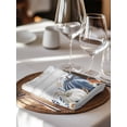thumbnail image 6 of Blue Pumpkin Fall Cloth Napkins Set of 4 Reusable Dinner Napkins, Thanksgiving Eucalyptus Leaves Gray Wooden Cocktail Napkin Washable Table Napkins for Wedding/Holiday Party/Baby Shower 20"x20", 6 of 7