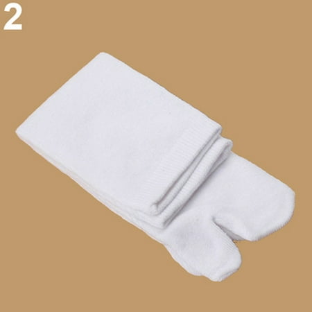 

Grofry Women Socks 1 Pair Unisex Japanese Kimono Flip Flop Sandal Split Toe Tabi Ninja Geta Socks White