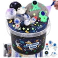 thumbnail image 1 of Kit de limo Okaybee Astronaut Galaxy con arcilla que brilla en la oscuridad, 1 of 7
