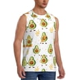 thumbnail image 2 of Uemuo Lovely Avocado Pattern Men's Sleeveless T-Shirt,Muscle Athletic Tank Top, Moisture-wicking Quick-dry Breathable Classic Tee Top for Gym Run Outdoor Sports-, 2 of 8