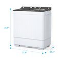 26 lbs SemiAutomatic Twin Tub Portable Washing Machine Builtin Drain