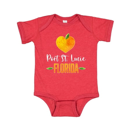 

Inktastic Port St Lucie Florida Orange in Heart Gift Baby Boy or Baby Girl Bodysuit