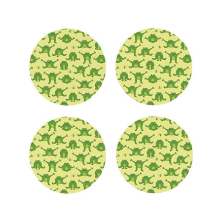 

Kdxio Funny Frogs Funny Coasters 4 Pcs Leather Coasters Housewarming Gifts Protect Furniture from Water Marks Scratch and Damage