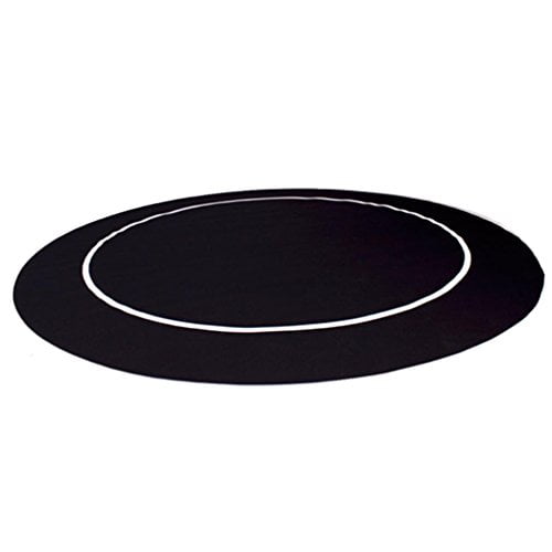 Sure Stick Round Poker Table Layout with Rubber Grip Matting, Black