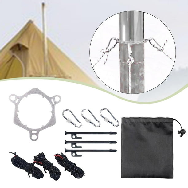 Soporte para tubo de chimenea, abrazadera para conducto de humos, resistente, fijación, accesorios, clip de sujeción para tubos de estufa para mayor