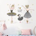 thumbnail image 1 of 1pc, Cute Ballerina Wall Sticker, Peel And Stick Removable Wall Decals, Lovely Ballerina Wall Decorations, Princess Wall Art Decor For Nursery Bedroom Living Room Dance Room Wallpaper Bedroom Accessor, 1 of 4