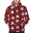 thumbnail image 4 of Hoodies for Men - Snowflakes Plaid Christmas Long Sleeve Comfrt Men'S Fashion Hoodies & Sweatshirts, Sweatshirts for Men Hoodies Pullover Clothing Clothes with Pouch, 4 of 7