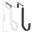 thumbnail image 2 of Over the Door Hooks 1Pc Single Heavy Duty Hangers Hooks with White Rubber Coating Hanging Towel Robe Clothing Hanger for Bathroom Room Clothes, Towels, Hats, Coats, Bags Holder(Black,4.9x1.8x0.4"), 2 of 8