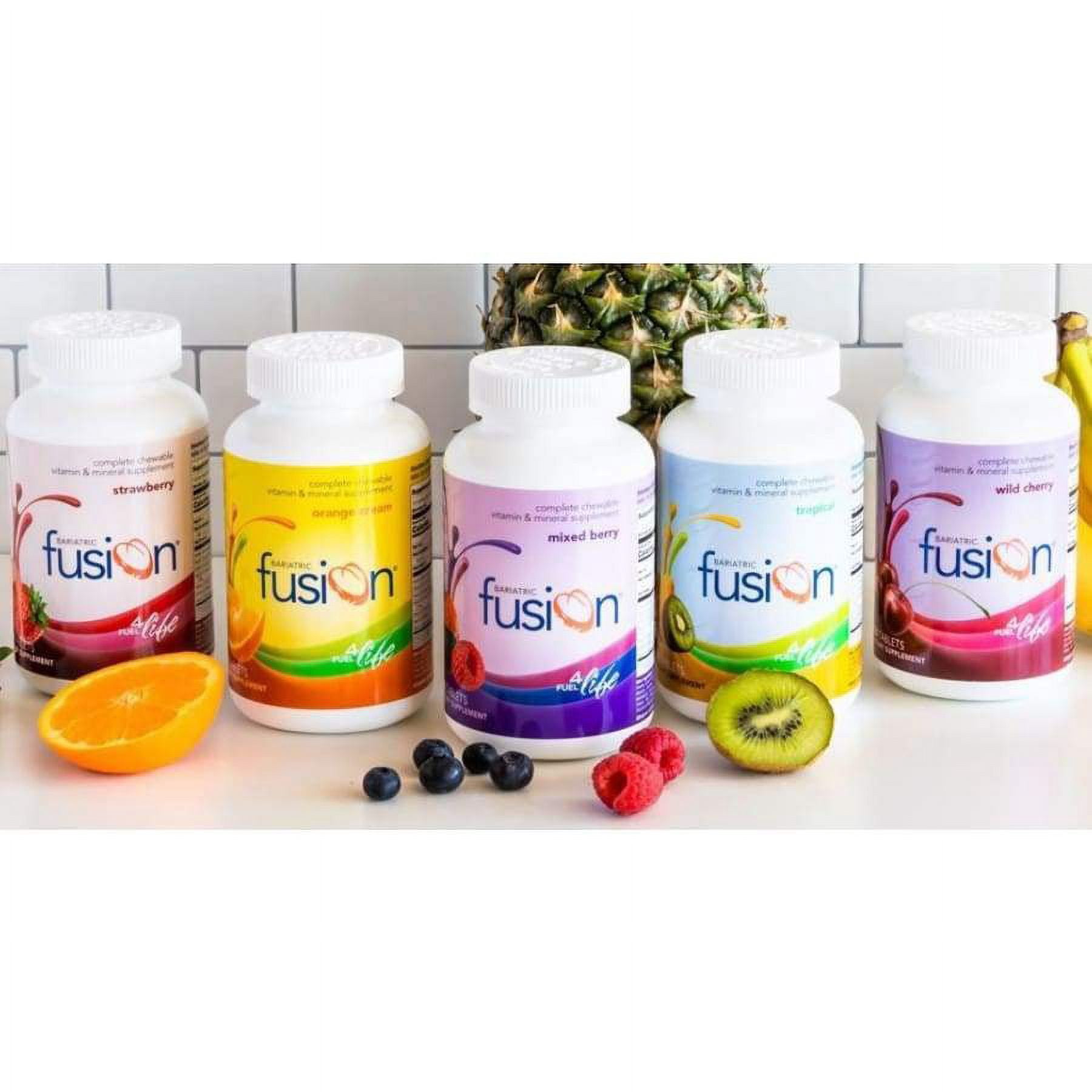 Bariatric Fusion Strawberry Complete Chewable Bariatric Multivitamin for Bariatric Surgery Patients Including Gastric Bypass and Sleeve Gastrectomy, 120 Tablets