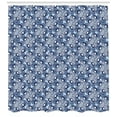 thumbnail image 3 of Ambesonne Vibrant Shower Curtain, Sea Nature Look Geometric, 69"Wx70"L, Pale Blue Navy Blue, 3 of 3
