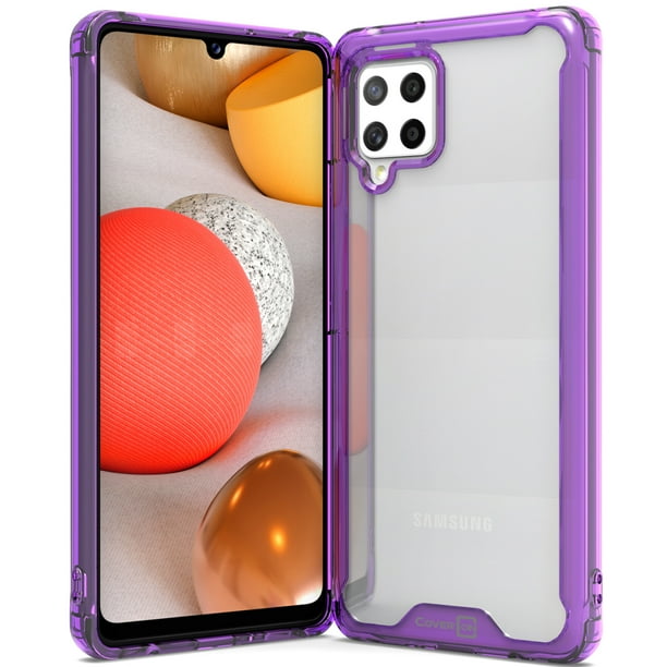 CoverON Samsung Galaxy A42 5G Phone Case, Clear Slim fit Lightweight Hard Cover TPU, Purple