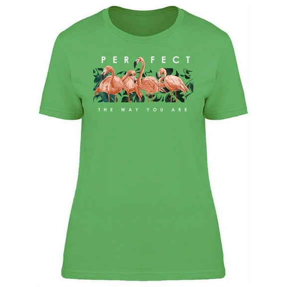 Perfect The Way You Are Flamingo T-Shirt Women -Image by Shutterstock, Female Large