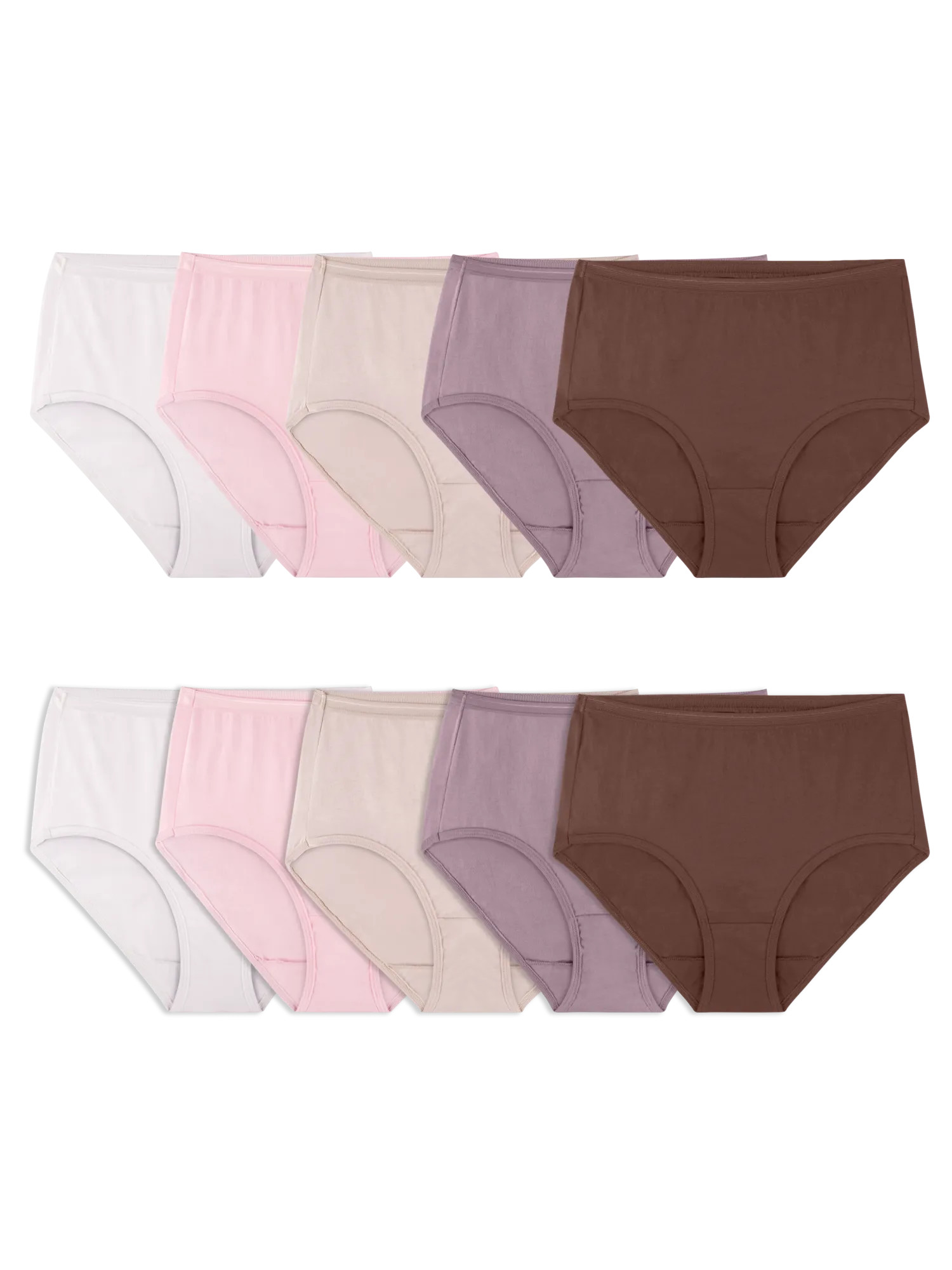 Fruit of the Loom Women's Cotton Brief Underwear, 10-Pack photo 5