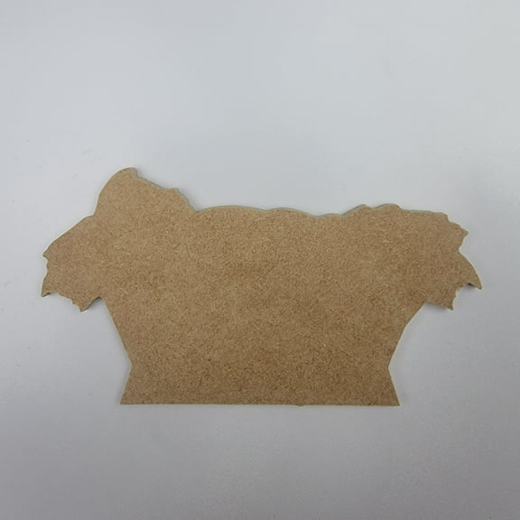 3" Baby Jesus in Manger, Unfinished MDF Art Shape by Wooden Craft Cutouts, 1-8 Thickness