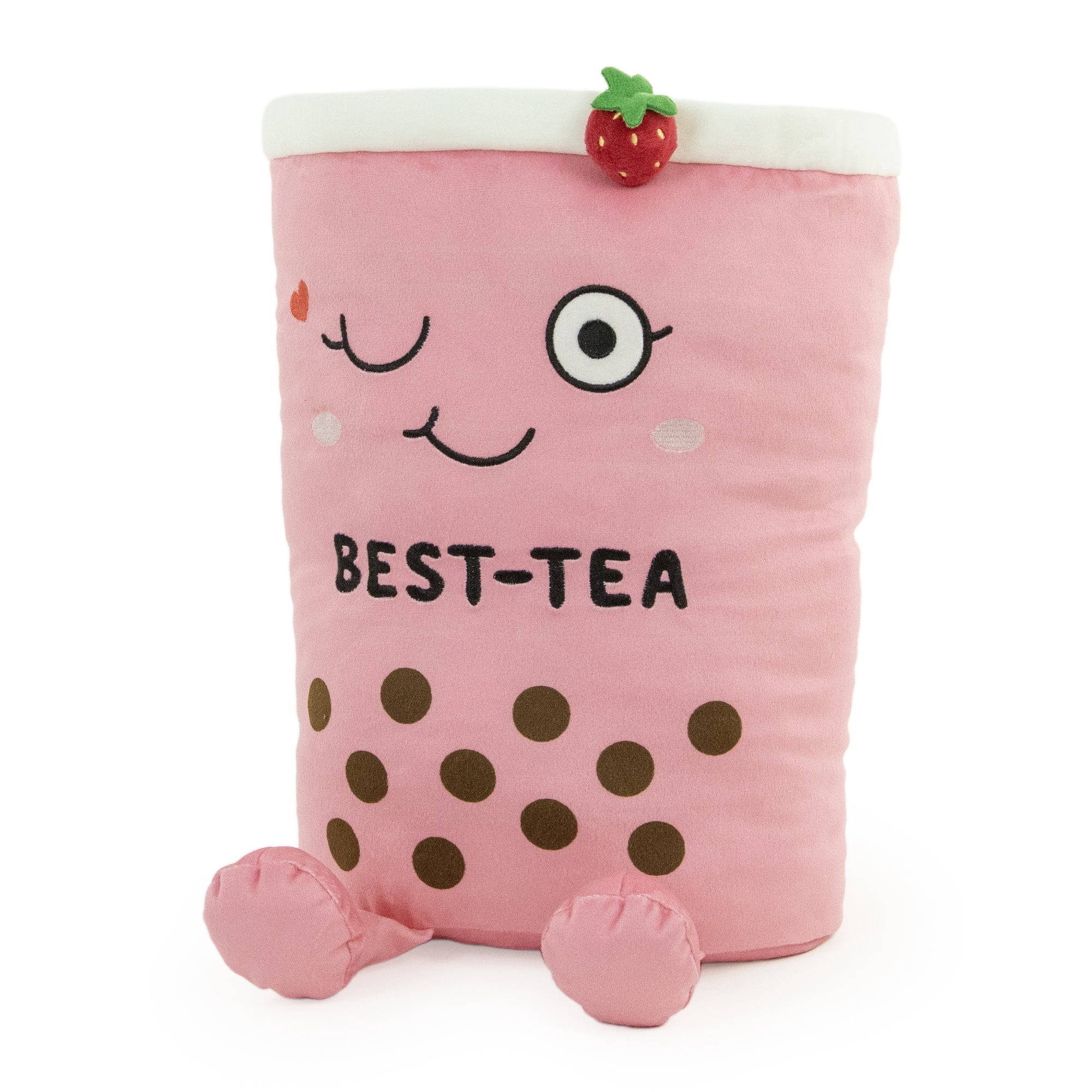 Jumbo Bubble Tea Funny Plush Character, Soft Collectible Stuffed Plush Toy, 12M+