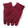 thumbnail image 6 of dianhelloya Winter Gloves Knitting Thicken Solid Color Full Fingers Elastic Keep Warm Anti-slip Breathable Women Winter Gloves for Outdoor 1 Pair Coffee, 6 of 8