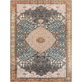 thumbnail image 5 of Unique Loom Outdoor Traditional Collection Area Rug - Timeless (10' x 13' 1" Rectangle Navy Blue and Light Pink/Gold), 5 of 9