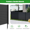 thumbnail image 5 of Resenkos Hedges Fence,Faux Hedge Panels,2-Pack Outdoor Picket Fence with 3 Cuspidal Foot Stakes-Black, 5 of 7