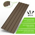 thumbnail image 3 of Domi Outdoor Living 25 Pcs Galvanized Metal Roofing Panels with Steel Screws, 5.28ft x 1.64ft Corrugated Siding Panels for Pergola, Gazebo, Shed, Patio, Garage, Chicken Coop, Brown, 3 of 10