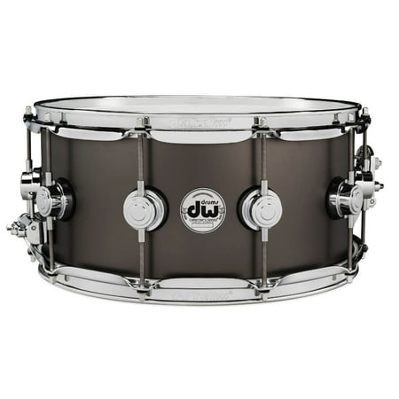 Collector's Series Satin Black Brass Snare Drum Chrome Hardware 6.5"x14"